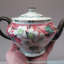 Load image into Gallery viewer, 1920s MakMerry Mak Merry Scottish Pottery Teapot. White Prunus Catherine Blair
