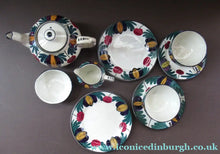 Load image into Gallery viewer, Robert Heron Langtoun Ware Kirkcaldy Breakfast Set Antique Scottish Pottery
