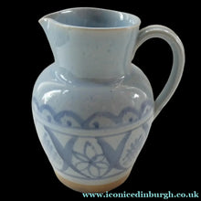 Load image into Gallery viewer, 1950s Buchan Pottery Stoneware Jug Portobello Blue Abstract Pattern
