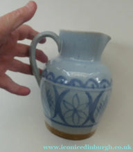 Load image into Gallery viewer, 1950s Buchan Pottery Stoneware Jug Portobello Blue Abstract Pattern
