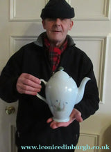Load image into Gallery viewer, Large 1950s Buchan Portobello Stoneware Pottery Thistle Pattern Teapot
