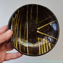 Load image into Gallery viewer, SCOTTISH POTTERY. Rarer Margery Clinton Circular Plate with an Abstract Yellow Slipware Decoration
