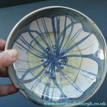 Load image into Gallery viewer, Margery Clinton Circular Shallow Bowl with a Hand-Painted Lustre Flowerhead
