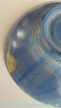 Load image into Gallery viewer, SCOTTISH POTTERY. Rarer Margery Clinton LARGE Circular Shallow Bowl with a Hand-Painted GOLD Lustre Flowerheads
