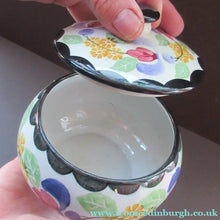 Load image into Gallery viewer, Robert Heron Kirkcaldy Methven Antique Scottish Pottery Lidded Powder Bowl
