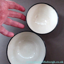 Load image into Gallery viewer, Methven Kirkcaldy Pottery Antique Scottish Pair of Spongeware Bowls
