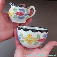 Load image into Gallery viewer, Antique Scottish Pottery Heron Methven Kirkcaldy Milk Jug Sugar Bowl
