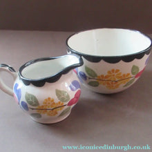 Load image into Gallery viewer, Antique Scottish Pottery Heron Methven Kirkcaldy Milk Jug Sugar Bowl
