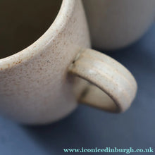 Load image into Gallery viewer, SCOTTISH POTTERY. Set of Four Large 1950s Buchan Plain Oatmeal Stoneware Tankard Shape Mugs. Each 5 inches in height
