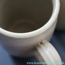 Load image into Gallery viewer, SCOTTISH POTTERY. Set of Four Large 1950s Buchan Plain Oatmeal Stoneware Tankard Shape Mugs. Each 5 inches in height

