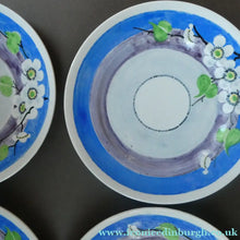 Load image into Gallery viewer, Set of Six Scottish Art Pottery Mak Merry Dessert Plate Prunus Design
