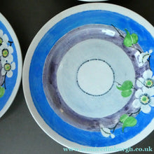 Load image into Gallery viewer, Set of Six Scottish Art Pottery Mak Merry Dessert Plate Prunus Design
