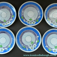 Load image into Gallery viewer, Set of Six Scottish Art Pottery Mak Merry Dessert Plate Prunus Design
