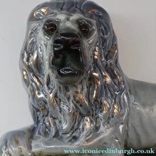 Load image into Gallery viewer, SCOTTISH POTTERY Antique SINGLE VICTORIAN Bo'ness Pottery Large Recumbent Lion, c 1900
