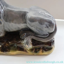 Load image into Gallery viewer, SCOTTISH POTTERY Antique SINGLE VICTORIAN Bo'ness Pottery Large Recumbent Lion, c 1900
