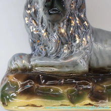 Load image into Gallery viewer, SCOTTISH POTTERY Antique SINGLE VICTORIAN Bo'ness Pottery Large Recumbent Lion, c 1900
