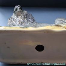 Load image into Gallery viewer, SCOTTISH POTTERY Antique SINGLE VICTORIAN Bo'ness Pottery Large Recumbent Lion, c 1900

