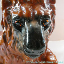 Load image into Gallery viewer, SCOTTISH POTTERY Antique SINGLE VICTORIAN Bo'ness Pottery Large Recumbent Lion, c 1900

