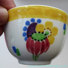 Load image into Gallery viewer,  Sweet Little 1920s BOUGH Ceramic Miniature Bowl or Sugar Bowl. Pretty Hand Painted Floral Design
