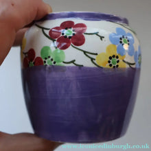 Load image into Gallery viewer, SCOTTISH POTTERY. Sweet Little 1920s BOUGH Ceramic Pot or Miniature Vase. Pretty Hand Painted Floral Design
