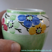 Load image into Gallery viewer, SCOTTISH POTTERY. Sweet Little 1920s BOUGH Ceramic Pot or Miniature Vase. Pretty Hand Painted Floral Design
