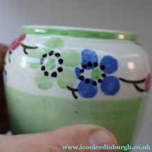 Load image into Gallery viewer, SCOTTISH POTTERY. Sweet Little 1920s BOUGH Ceramic Pot or Miniature Vase. Pretty Hand Painted Floral Design
