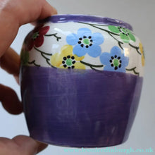 Load image into Gallery viewer, SCOTTISH POTTERY. Sweet Little 1920s BOUGH Ceramic Pot or Miniature Vase. Pretty Hand Painted Floral Design
