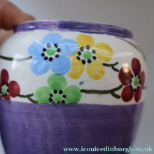 Load image into Gallery viewer, SCOTTISH POTTERY. Sweet Little 1920s BOUGH Ceramic Pot or Miniature Vase. Pretty Hand Painted Floral Design
