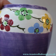 Load image into Gallery viewer, SCOTTISH POTTERY. Sweet Little 1920s BOUGH Ceramic Pot or Miniature Vase. Pretty Hand Painted Floral Design
