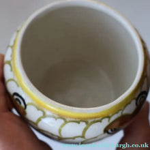 Load image into Gallery viewer, SCOTTISH POTTERY. Sweet Little 1920s BOUGH Ceramic Pot or Miniature Vase. Pretty Hand Painted Floral Design
