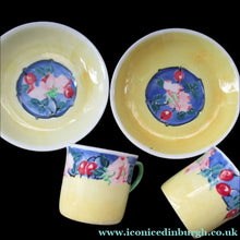 Load image into Gallery viewer, Bough Pottery 1930s Pair of Cups and Saucers. Rose Hips Richard Amour
