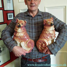 Load image into Gallery viewer, Large Bo'ness Pottery Victorian Staffordshire Ceramic Spaniels
