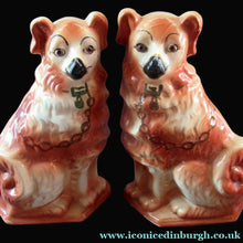 Load image into Gallery viewer, Scottish Pottery Victorian Bo'ness Pottery Spaniels or Chimney Dogs 1900
