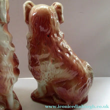 Load image into Gallery viewer, Large Bo'ness Pottery Victorian Staffordshire Ceramic Spaniels
