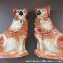 Load image into Gallery viewer, Scottish Pottery Victorian Bo'ness Pottery Spaniels or Chimney Dogs 1900
