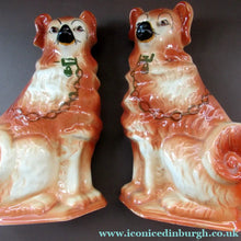 Load image into Gallery viewer, Scottish Pottery Victorian Bo'ness Pottery Spaniels or Chimney Dogs 1900 Antique
