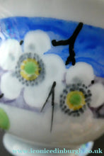 Load image into Gallery viewer, Vintage 1920s Hand Painted MAK MERRY: Cup and Saucer/ White Prunus on Blue
