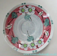 Load image into Gallery viewer, Antique Scottish Pottery Bough. Cup and Saucers &amp; Side Plate. Pink Prunus
