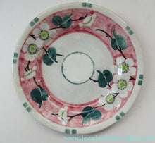 Load image into Gallery viewer, Antique Scottish Pottery Bough. Cup and Saucers &amp; Side Plate. Pink Prunus
