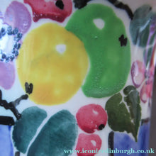 Load image into Gallery viewer, 1920s Scottish Pottery Mak Merry Trio. Blue with Fruit and Flowers
