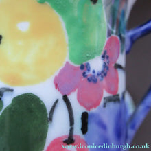 Load image into Gallery viewer, 1920s Scottish Pottery Mak Merry Trio. Blue with Fruit and Flowers
