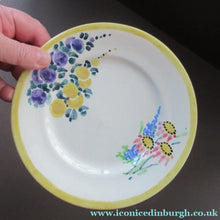 Load image into Gallery viewer, 1920s Scottish Pottery Scottish Lady Painter Trio. Cup, Sauder and Side Plate
