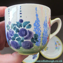 Load image into Gallery viewer, 1920s Scottish Pottery Scottish Lady Painter Trio. Cup, Sauder and Side Plate
