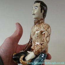 Load image into Gallery viewer, Vintage SCOTTISH STUDIO POTTERY Figurine: Isle of Lewis Shepherd by Coll Pottery
