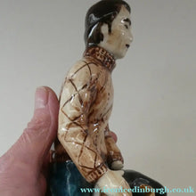 Load image into Gallery viewer, Vintage SCOTTISH STUDIO POTTERY Figurine: Isle of Lewis Shepherd by Coll Pottery

