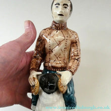 Load image into Gallery viewer, Vintage SCOTTISH STUDIO POTTERY Figurine: Isle of Lewis Shepherd by Coll Pottery
