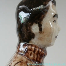 Load image into Gallery viewer, Vintage SCOTTISH STUDIO POTTERY Figurine: Isle of Lewis Shepherd by Coll Pottery
