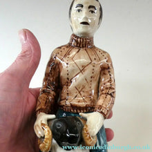 Load image into Gallery viewer, Vintage SCOTTISH STUDIO POTTERY Figurine: Isle of Lewis Shepherd by Coll Pottery
