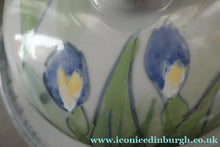 Load image into Gallery viewer, Vintage SCOTTISH Highland Stoneware CHEESE DOME Rarer Iris Pattern
