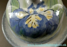 Load image into Gallery viewer, Vintage SCOTTISH Highland Stoneware CHEESE DOME Rarer Iris Pattern
